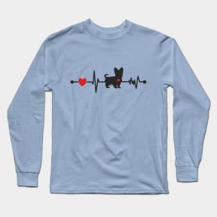 A Yorkie Heartbeat Long Sleeve T-Shirt